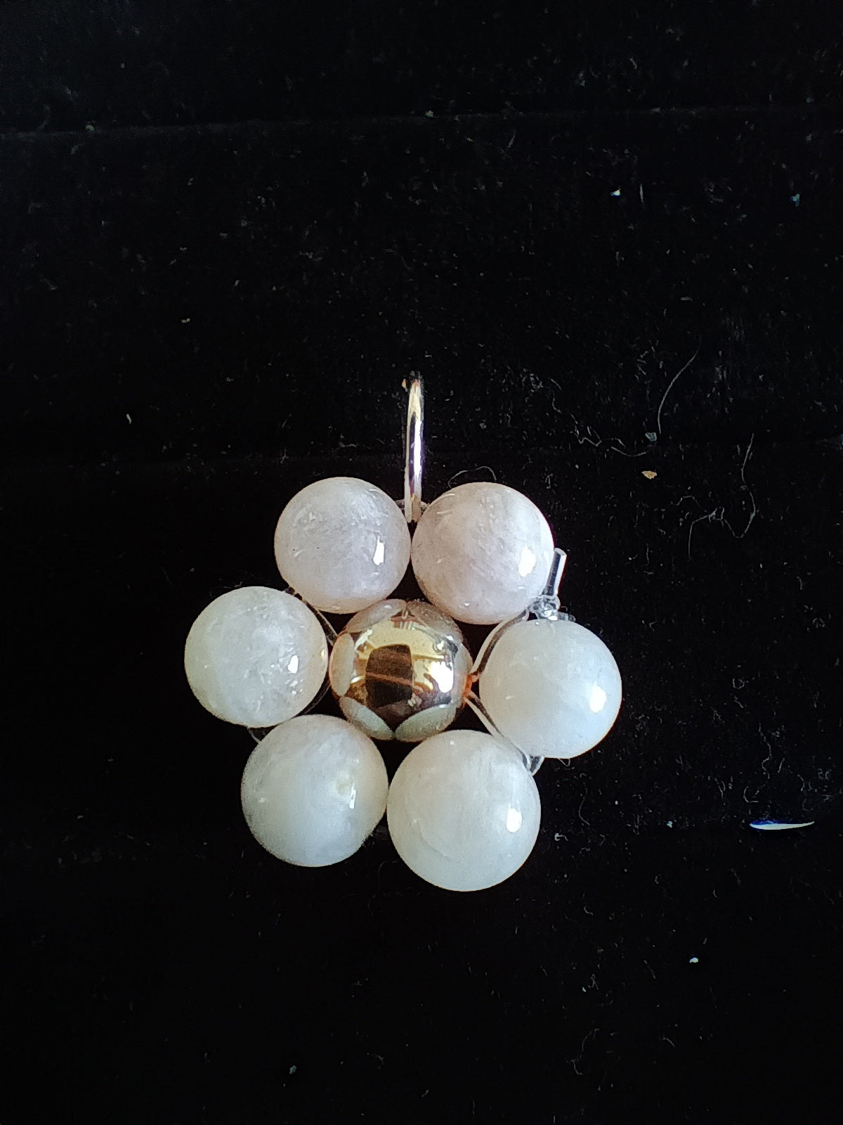 Genuine crystal flower pendant