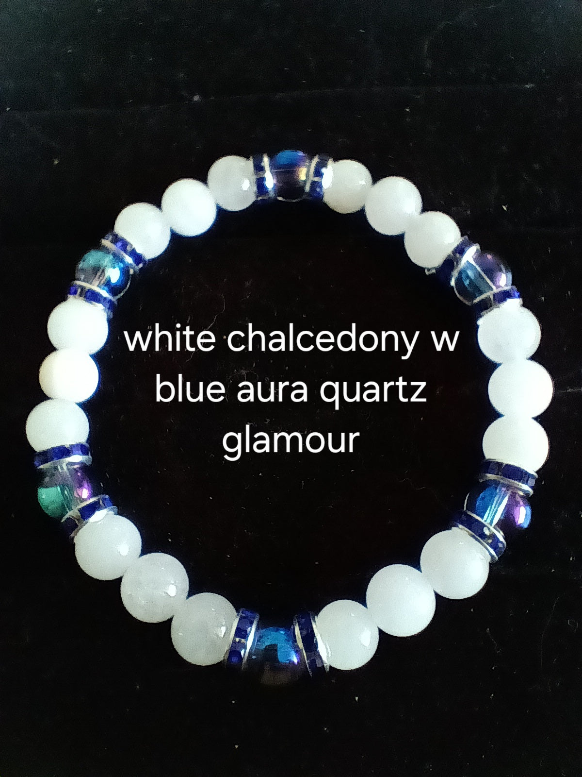 Glamorous bracelets with rhinestone spacers