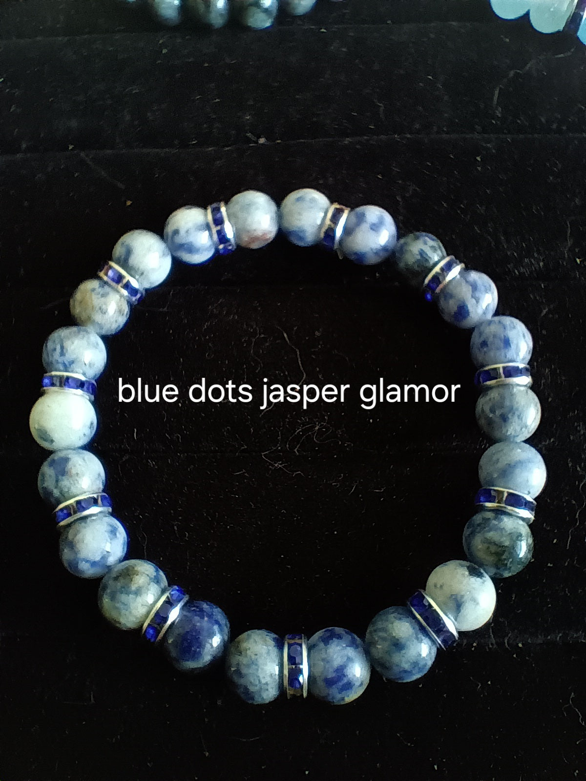 Glamorous bracelets with rhinestone spacers