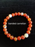 Banded carnelian bracelet