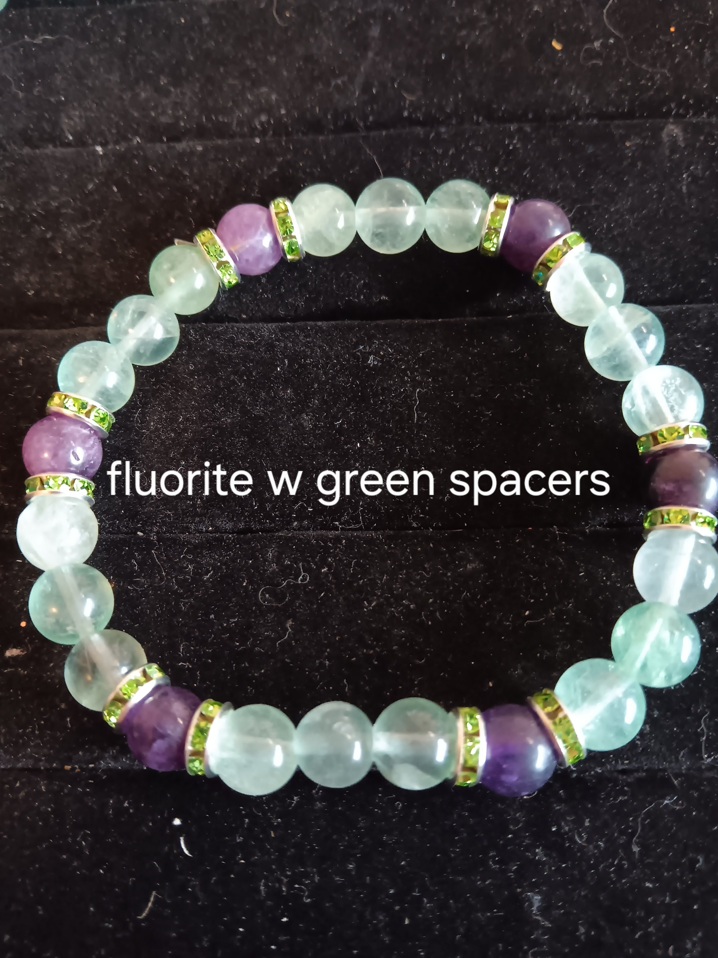 Glamorous bracelets with rhinestone spacers