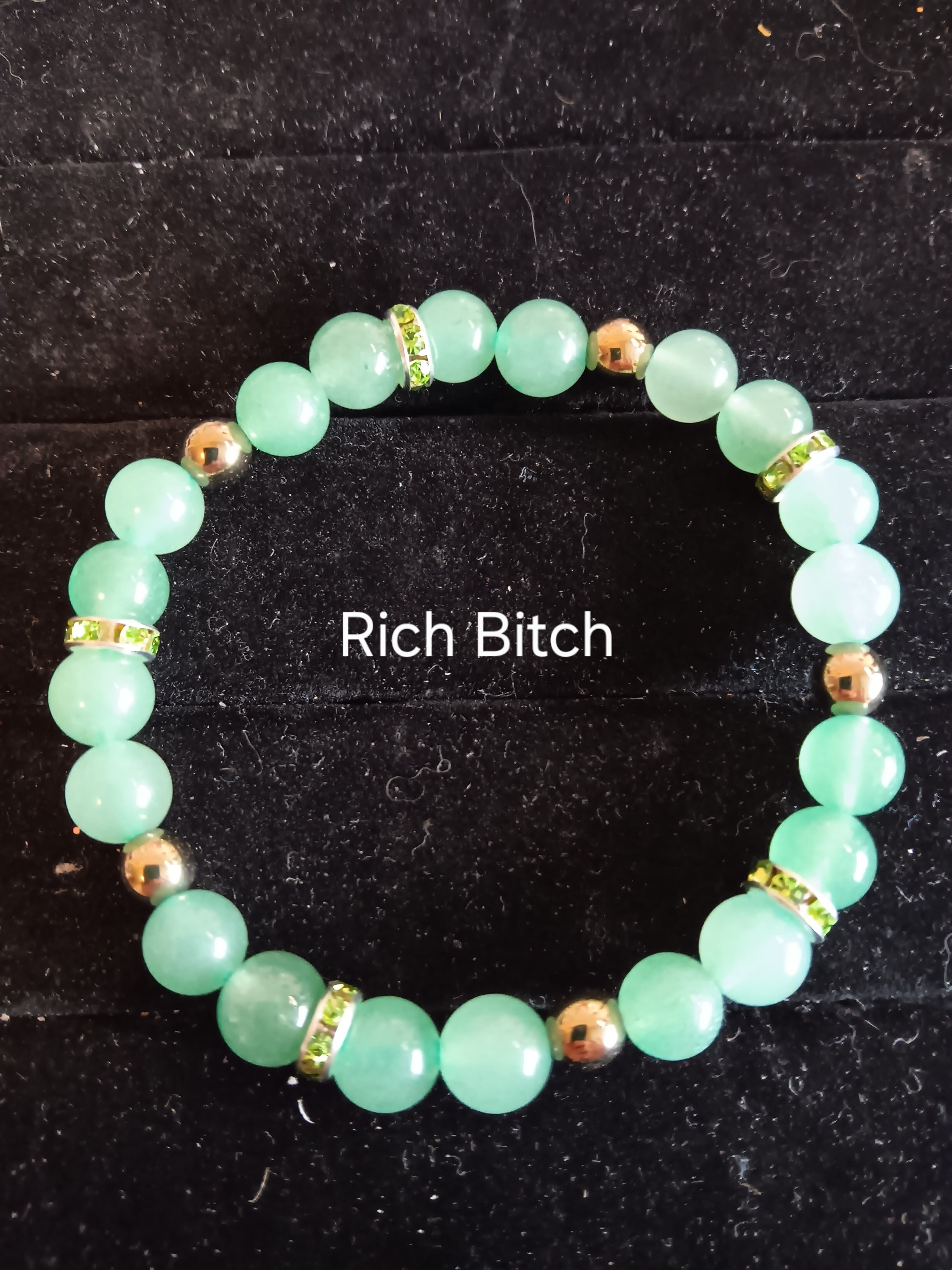 Glamorous bracelets with rhinestone spacers