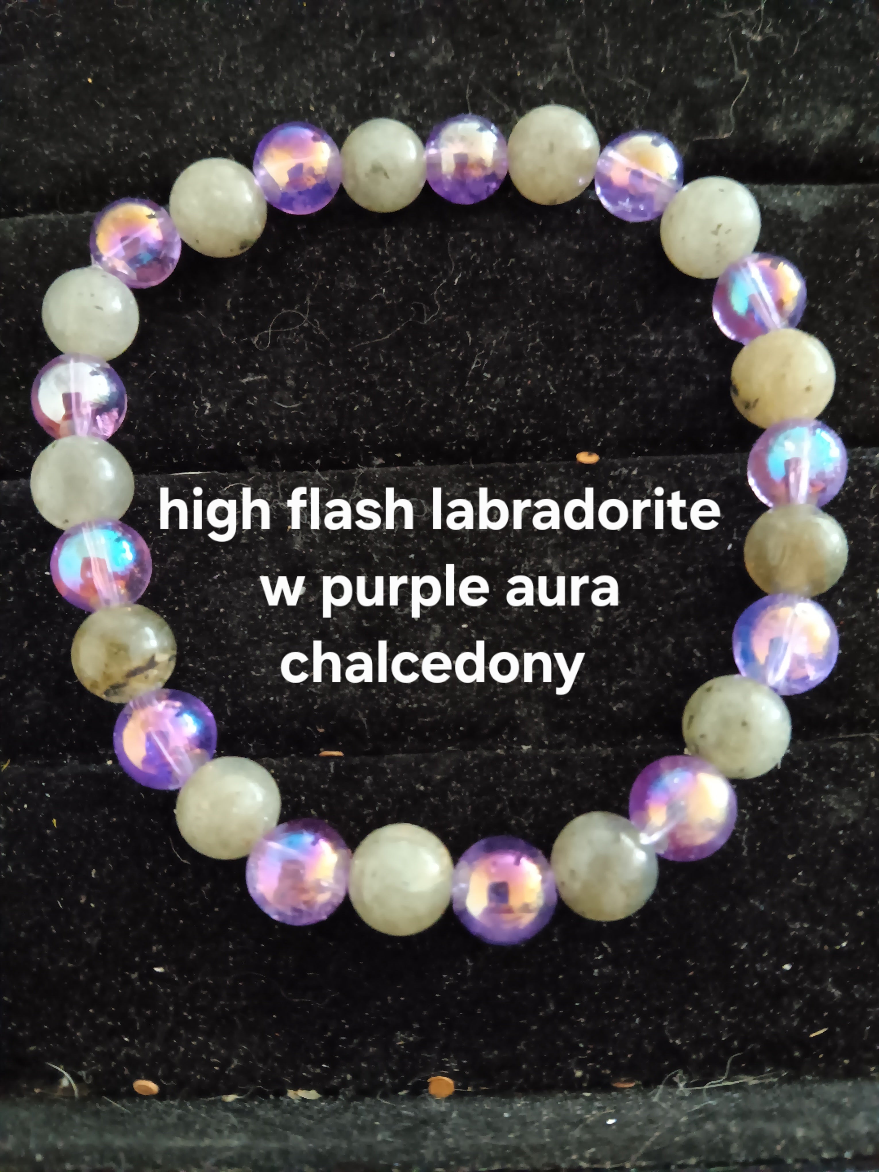Purple aura quartz w labradorite